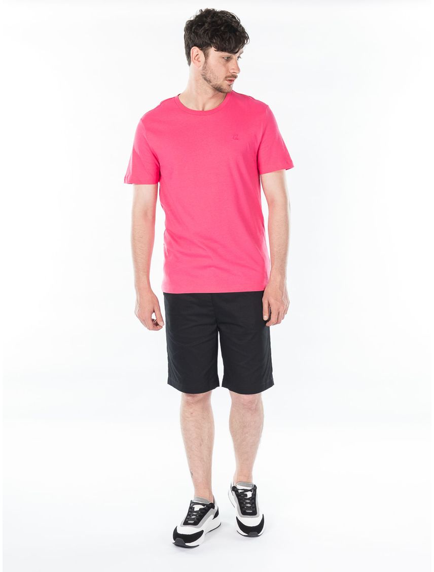 Camiseta Con Logo Hombre Rosado Calvin Klein