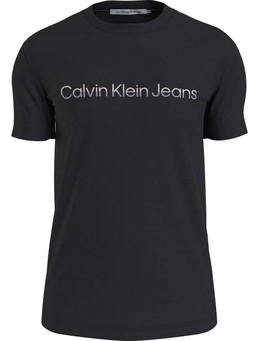 Camiseta Negro Slim Con Logo