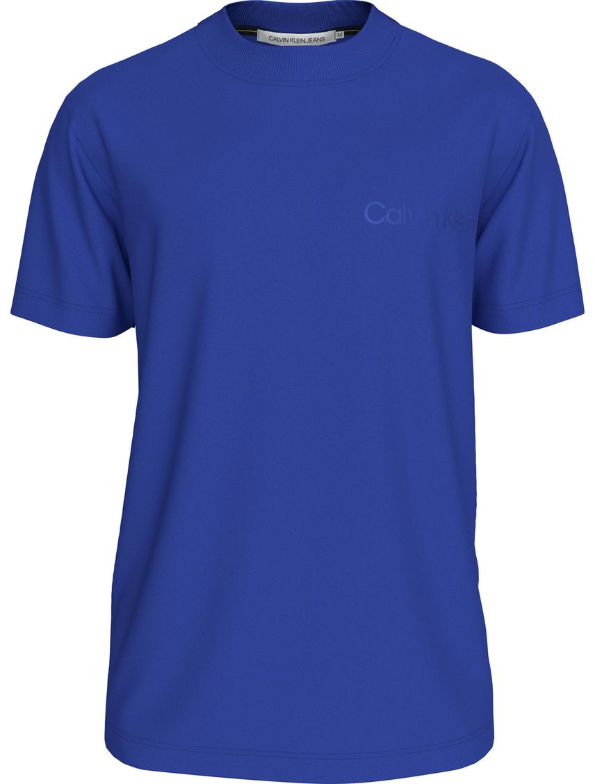Camiseta azul con logo institutional