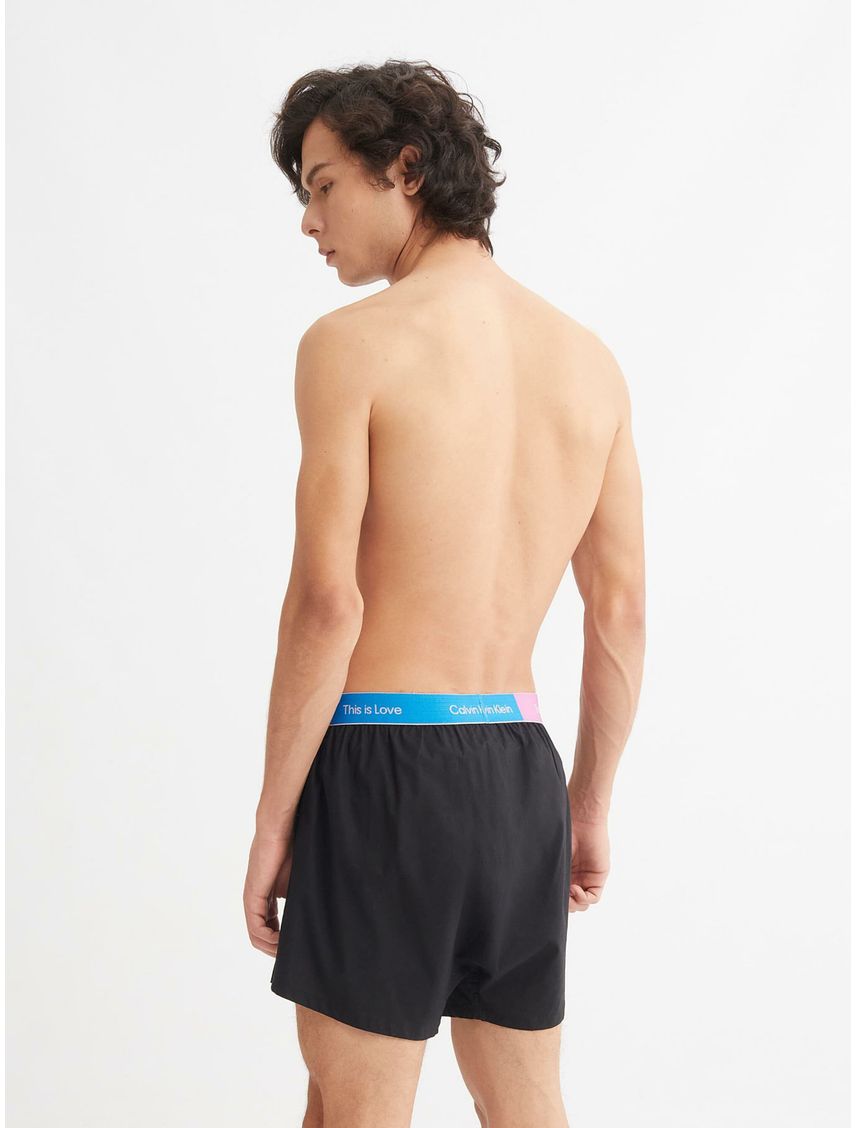 Bóxer Negro Suelto En Algodón Colección Pride