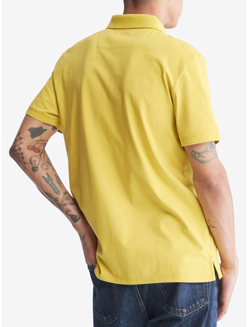 Polo Smooth Cotton Hombre Amarillo Calvin Klein