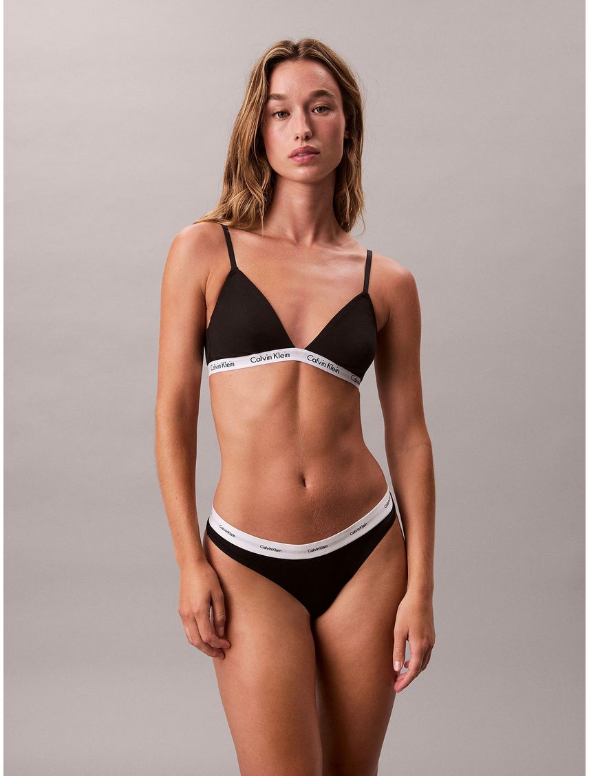 Tanga negra - Cotton Stretch Rib