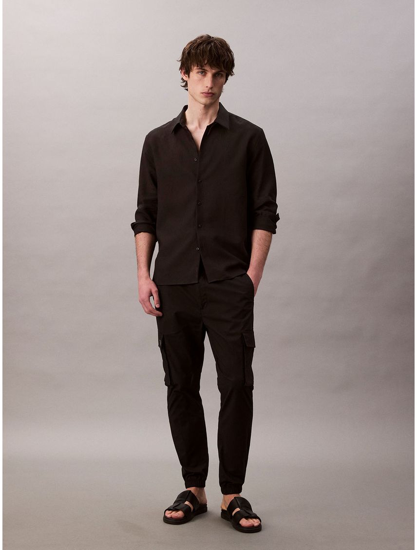 Pantalones negro cargo skinny de ripstop