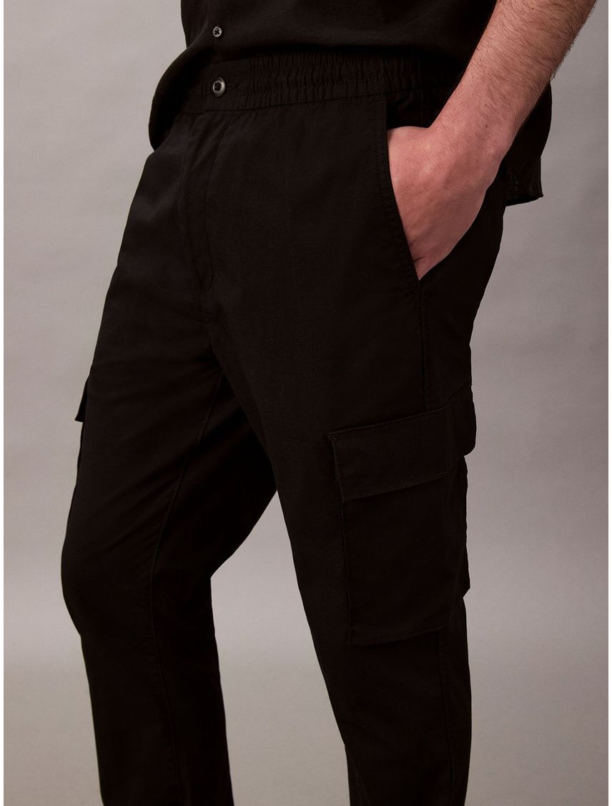 Pantalones negro cargo skinny de ripstop