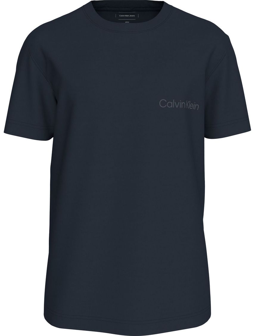 Camiseta negra con logo tonal