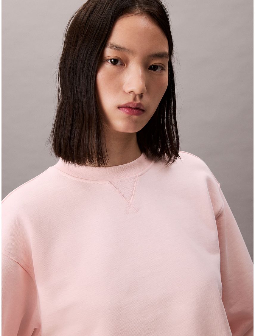 Saco rosa cropped con logo en insignia