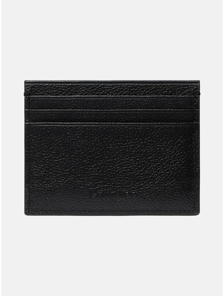 Tarjetero negro de cuero con RFID