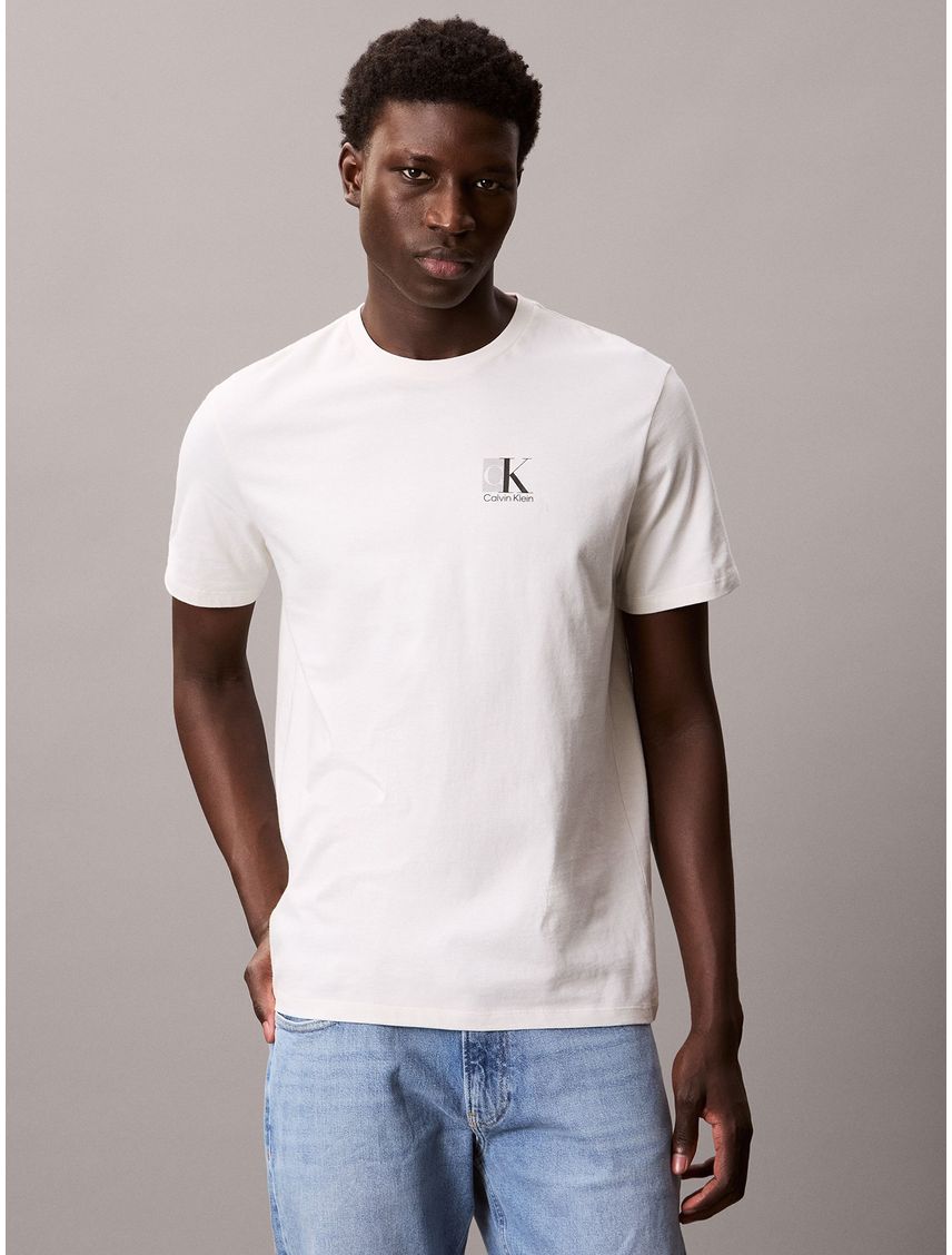 Camiseta beige sport con monograma