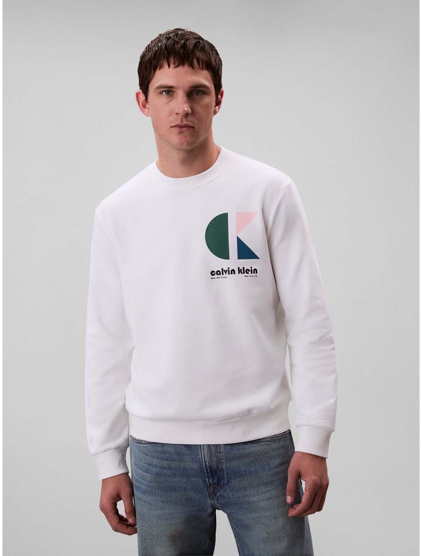 Saco blanco de felpa con logotipo