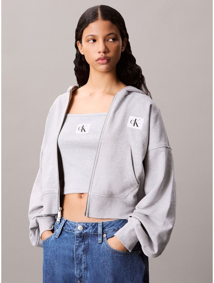 Buzo gris con cremallera