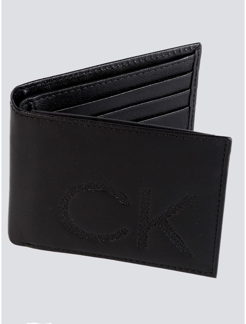 Billetera negra con monograma