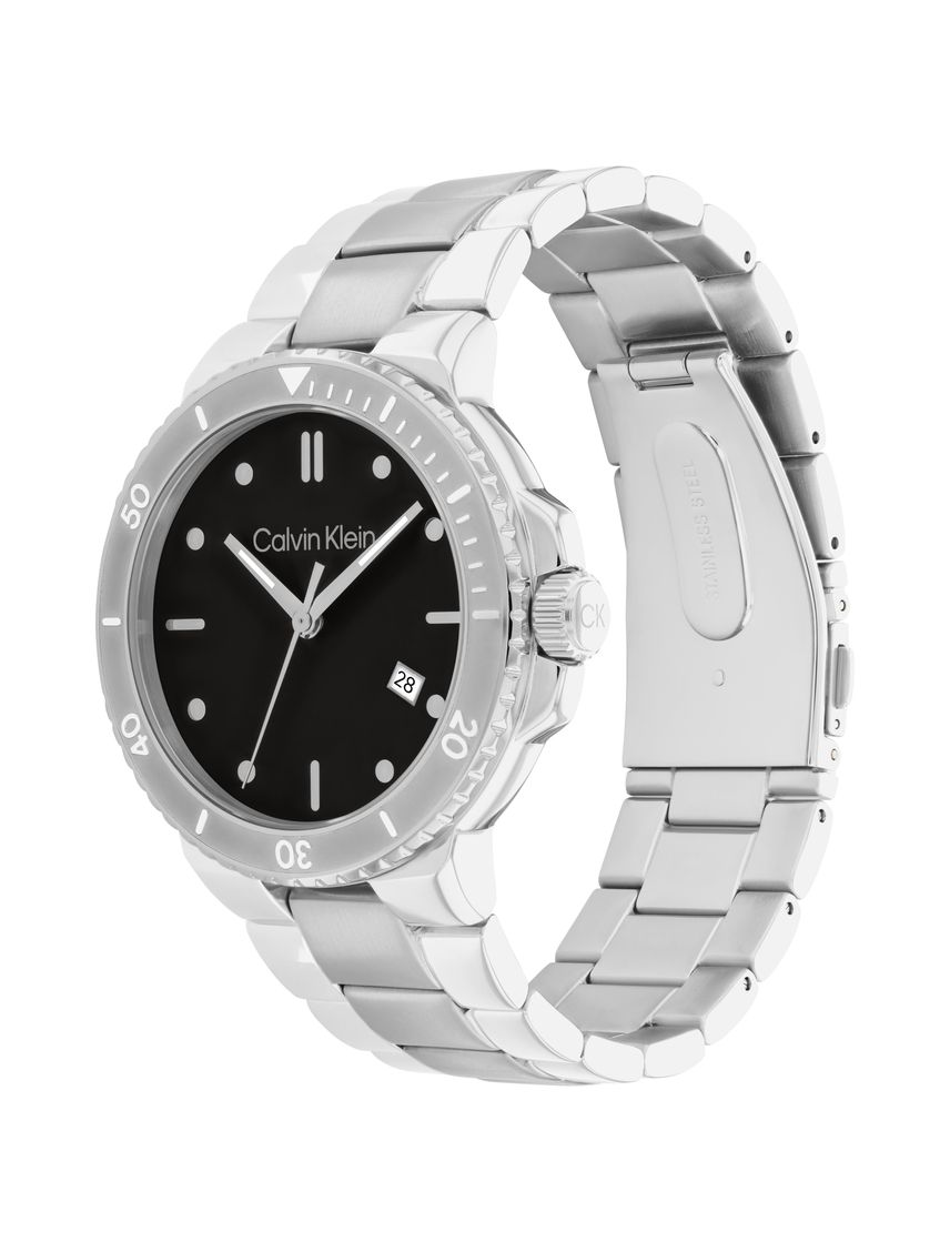 Reloj Plateado Para Hombre Marine