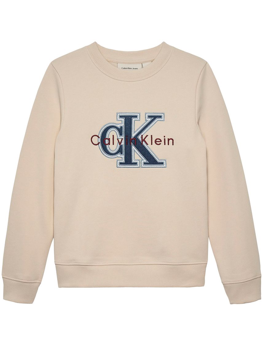 Saco blanco con logo de monograma bordado