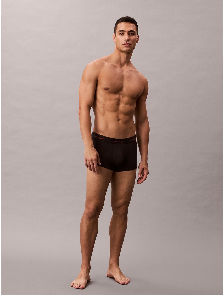 Pack negro de 3 boxers ajustados de talle bajo - Icon Cotton Stretch