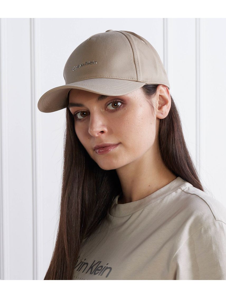 Gorra Beige De Sarga Algodón Para Mujer