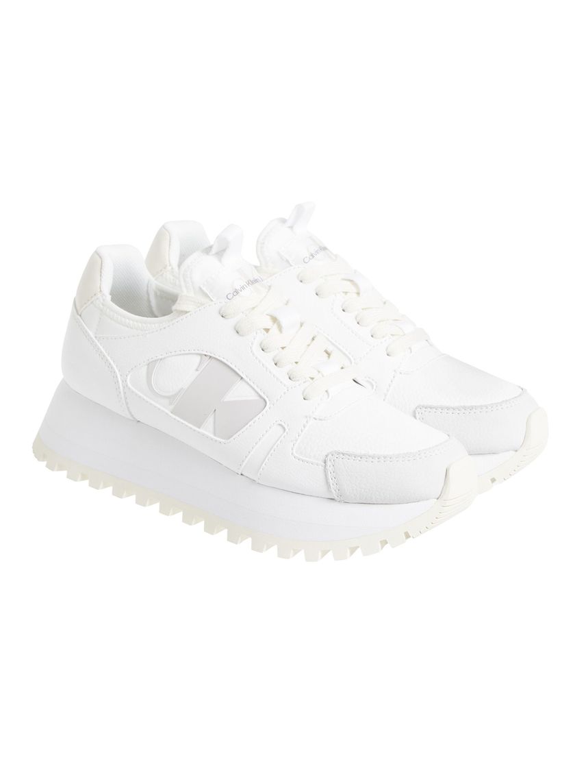 Tenis blanco runner de plataforma